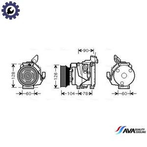 COMPRESSOR AIR CONDITIONING TOAK437 FOR TOYOTA RAV/II PICNIC AVENSIS/Liftback - Picture 1 of 9