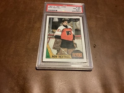 1987 O-PEE-CHEE #169 RON HEXTALL ROOKIE RC PSA 8 (ST) - Image 1 of 2