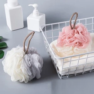 Charcoal Ball Mesh Sponge Buffer Exfoliating Scrubber Scrunchie Shower - Bild 1 von 25