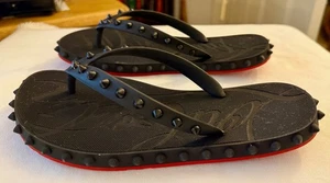 CHRISTIAN LOUBOUTIN Loubi Donna Damen-Flip-Flops mit SPIKE ROTER SOHLE GRÖSSE 37/Größe 6,5 - Bild 1 von 6