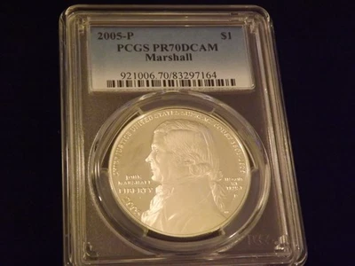 2005-P    $1      MARSHALL      PCGS  PR 70 - Image 1 of 2