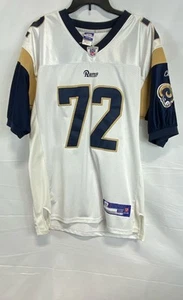 Reebok Men White Authentic #72 Chris Long STL Rams NFL Jersey XL Sz 48 Poly - Picture 1 of 8