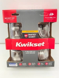 Kwikset Juno Entry Lever & Single Cylinder Deadbolt In Satin Nickel 99910-034 - Picture 1 of 3