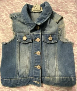 Soho Blue Kids Jean Jacket Vest Size 4 - Picture 1 of 2