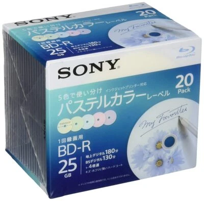 Sony Video for Blu-ray 20bnr1vjcs4 (BD Layer: 4X Speed 20Pack) from Japan - Image 1 of 4