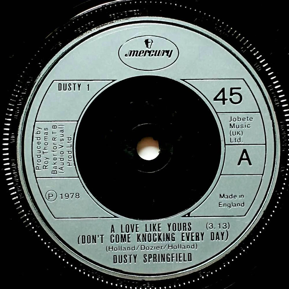 [UK Import] Dusty Springfield- A Love Like Yours / Hollywood Movie Girls [7" 45] - Image 1 of 1