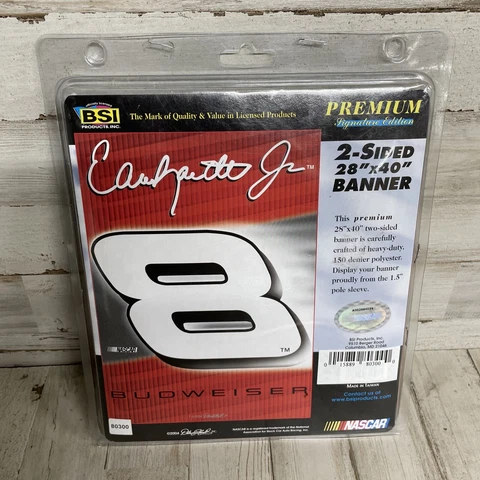 NASCAR #8 DALE EARNHARDT JR BUDWEISER - 2-SIDE BANNER - 28" x 40" #80028 2004 Cover
