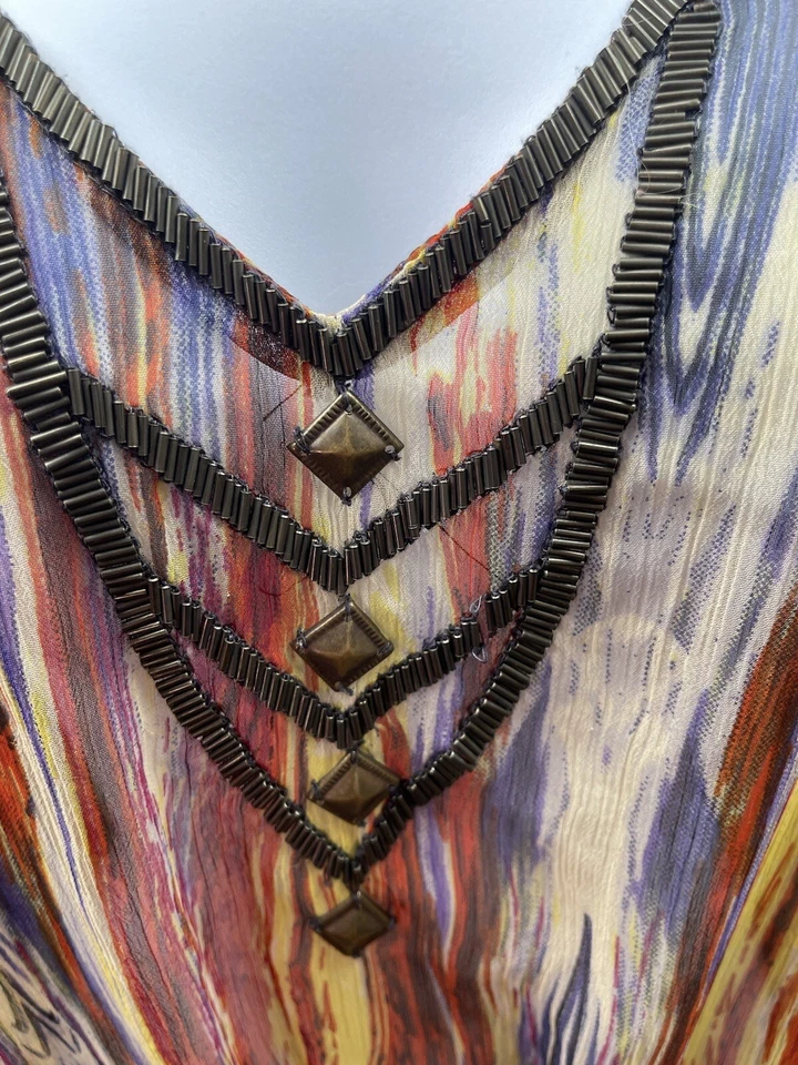 Needle and Thread Blouse Top Size Small Sheer Rainbow Colors - Image 1 of 4