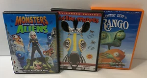 Childrens Dvd Set Rango Racing Stripes Monsters Vs Aliens - Picture 1 of 1