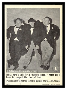 1966 FLEER THREE STOOGES HOW'S THIS FOR A POSE? #1 HIGHER GRADE NO CREASES - Picture 1 of 2