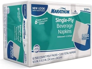 Marathon beverage napkins 6 packs 3000 napkins total - Picture 1 of 1