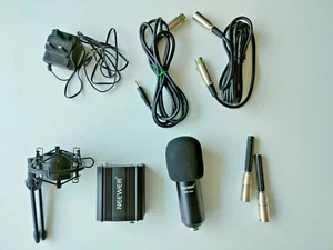 Neewer NM-700 Condenser Microphone + NM-100 Phantom Power Supply | Excellent - Picture 1 of 12