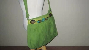 Lollipops Paris Atelier Green Snakeskin Trim Shoulder Bag - Picture 1 of 7