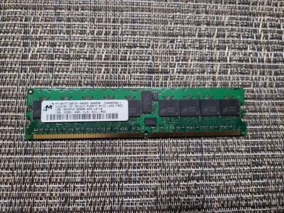 Micron MT18HTF12872Y-40EB3 PC2-3200R-333-12-C0 1GB Server Memory RAM - Image 1 of 3