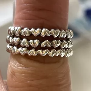 Authentic Pandora ๐ Stackable ring ๐Forever Love Heart ๐ Size 52 ๐ 925 ALE - Picture 1 of 15