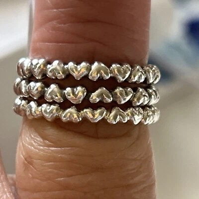 Authentic Pandora 🌟 Stackable ring 🌟Forever Love Heart 🌟 Size 52 🌟 S925 ALE  - Image 1 of 4