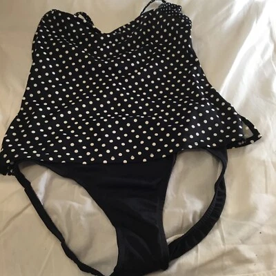 Traje de baño Jantzen para mujer punto guijarro de una pieza talla 8 blanco y negro muy adelgazante Foto 1 de 4