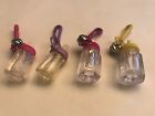Vintage 80's Baby Bottle Clip Charms for Jewelry, Shoes or Decor Lot of 4