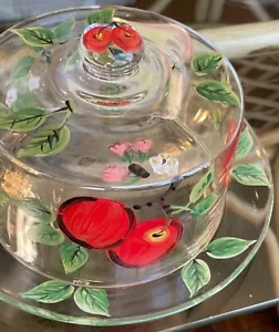 Vintage Home Essentials Hand Painted Cake, Cheese, Dome and Plate 9"x9" - Picture 1 of 21