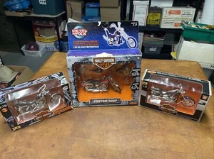 Vintage 3 Harley Davidson Metal Diecast’s - Picture 1 of 24