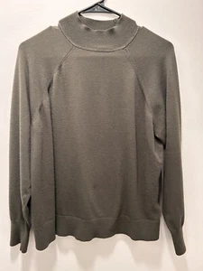 Suéter Daily Ritual Mujer Talla Grande Verde Oliva Cuello Alto Tejido Manga Larga - Imagen 1 de 5