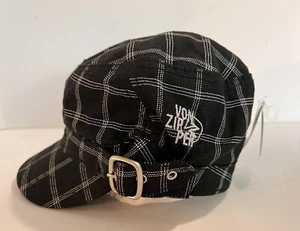Vonzipper Baseball Cap Side Buckle Size S/M Linen Cotton Black White New W/ Tags - Picture 1 of 6