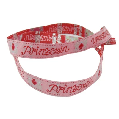 Prinzessin, rosa, Farbenmix, Webband, Meterware, 1meter, nähen