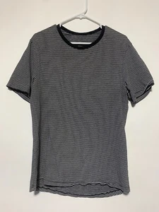 Lululemon Men No Size Black Striped 5 Year Basic Tee Shirt - Picture 1 of 3
