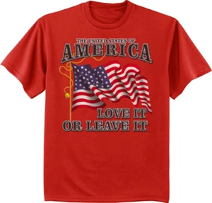 Vereinigte Staaten von Amerika Love it or Leave Shirt Herren Grafik T-Shirt Trump 2020 MAGA - Bild 1 von 1