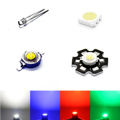 1,8mm 3mm 5mm 8mm 5050 0805 1W PCB Wtn LED SMD Diodi Blu Verde Bianco Giallo - Immagine 1 di 4