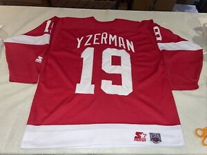 Steve Yzerman Detroit Red Wings Starter Vintage Mens Xl Jersey Clean Sewn Nhl