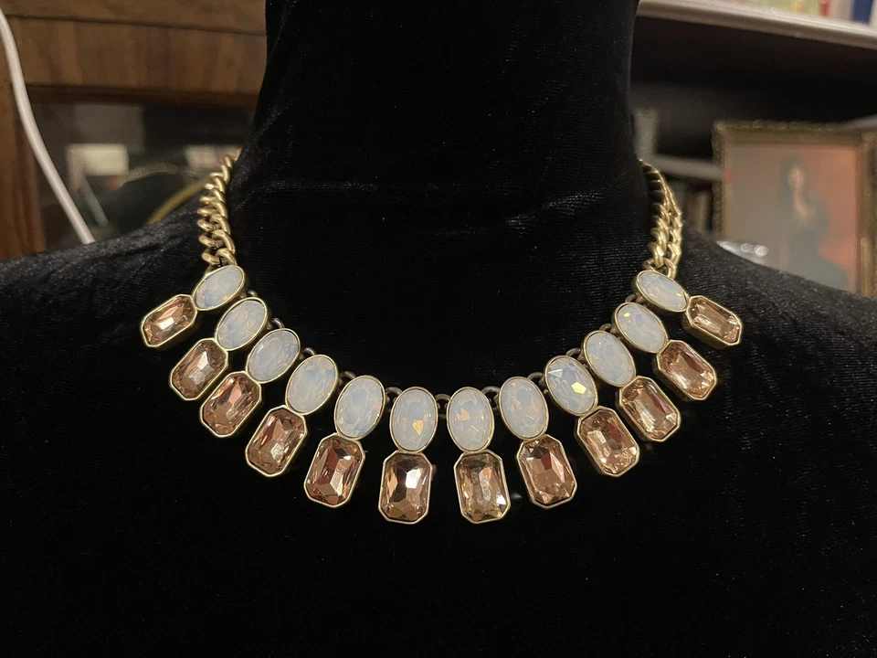 Stunning J.Crew Dune Brûlée Necklace Golden Amber & Iridescent, Gold Tone - Image 1 of 4