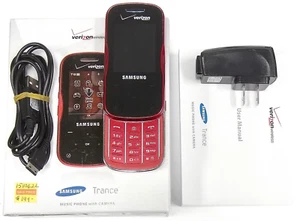 Samsung Trance SCH-U490 - Red and Black ( Verizon ) Rare Slider Phone - Boxed - Picture 1 of 3