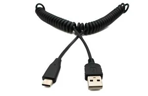 SYSTEM-S USB Type C 3.1 To USB 2.0 Spiral Cable Data Cable Charger Cable 30 - Afbeelding 1 van 4