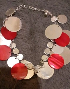 Red & Silver Tone Bracelet #bracelet - Picture 1 of 1