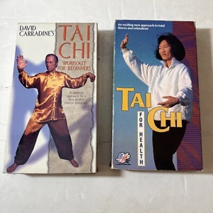 1997 David Carradines Tai Chi Workout For Beginners / For Health VHS Tape Lot - Picture 1 of 6