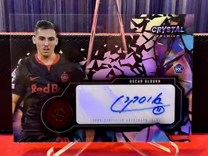 OSCAR GLOUKH 2023/24 Topps Crystal Premium soccer Auto RC Salzburg Israel - Picture 1 of 3