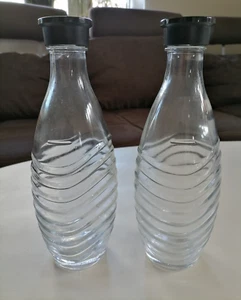 2x original SodaStream Glasflaschen Glaskaraffen 0,6 Liter - Bild 1 von 4