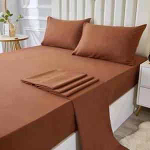 Juego de sábanas 3/4 piezas dormitorio 1 pieza sábana plana/1 pieza sábana/2 piezas fundas de almohada - Imagen 1 de 21