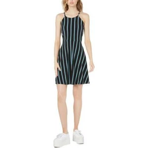 MSRP $70 Bar Iii Striped Halter Fit & Flare Dress Size XS - Picture 1 of 2