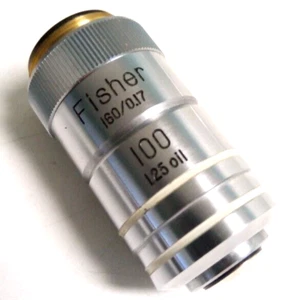 Lente de objetivo Fisher Scientific 100X 160/0,17 aceite 1,25 de MicroMaster - Imagen 1 de 4