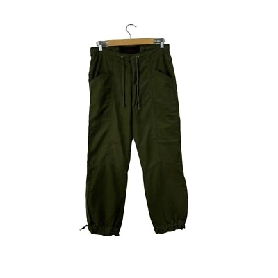 Pantalones de chándal cargo pequeños vintage Y2K Athleta verde algodón ligero para mujer Foto 1 de 4