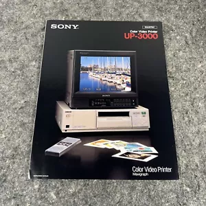 Folleto de impresora de video a color original Sony UP-3000 de colección - Imagen 1 de 4