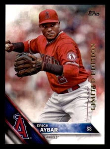 2016 Topps Limited Edition Tiffany Parallel #159 Erick Aybar - Los Angeles Angel - Picture 1 of 2