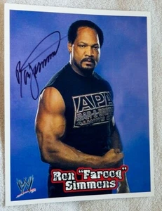 Foto automática de la leyenda de la lucha libre de Ron ""Farooq"" Simmons firmada 8x10 - Imagen 1 de 1