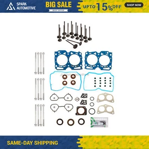 Head Gasket Set Intake Exhaust Valves Fit 10-12 Subaru Outback Legacy 2.5L - Picture 1 of 12