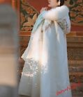 Chinese Hanfu Cloak Women Fur Collar embroidered Velvet Winter Floral Cloak Cape