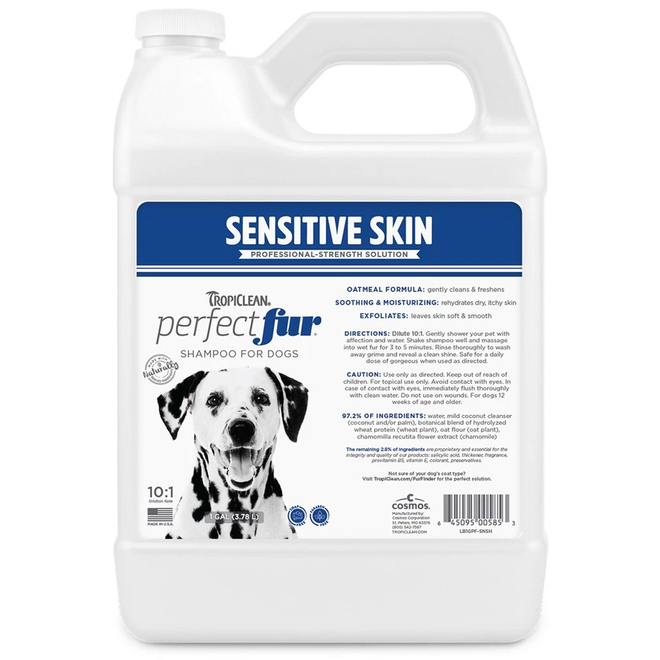 Tropiclean PerfectFur Sensitive Skin Shampoo, 1 Gallon - Image 1 of 1