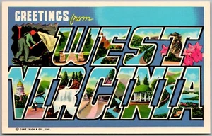 Postcard Greetings From West Virginia Large Letter Postcard iG - Picture 1 of 2