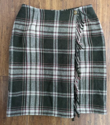 Falda envolvente a cuadros verde oscuro BICE by Sag Harbor talla 10 Foto 1 de 4